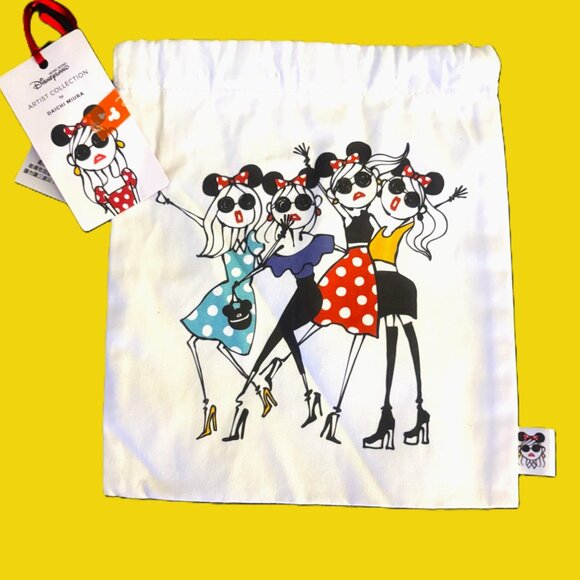 Disney Hong Kong drawstring bags (2) Front and Back Designs NWT Collectible - Picture 1 of 12